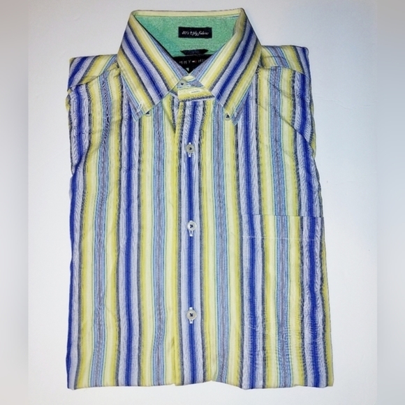 Tommy Hilfiger Button Down 80s 2 Ply Fabric‎ Shirt - Picture 1 of 6
